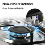 Graceall 24in Gas Stove Cooktop, Drop-in 24inch Gas Stove Top 4 Burners, NG/LPG Convertible Neutral Gas Propane Cooktop Gas Hob with Thermocouple Protection