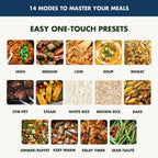 GreenPan 6-Quart, 14-in-1 Slow Cooker, Family Size, Ceramic Nonstick, Dishwasher Safe Parts, Black