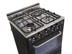 Unique Prestige 24�?2.3 cu ft Double Oven Gas Range in White