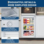 Studyset 3.0 Cu.Ft Upright Freezer with Reversible Door - Compact Single Door Freezer for Apartments/Dorms/Office/Garage, Ultra-Quiet, Space-Saving Design, White