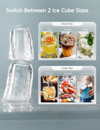 HiCOZY Ice Maker Portable Countertop, Ice Machine Countertop Ice in 6 Mins, 24 lbs/Day, Icemaker with Ice Scoop, for Gifts