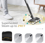 ARLIME Steam Cleaner, Heavy Duty Household Steamer w/ 19 Accessories, 1.5L Tank & 13ft Power Cord, Multipurpose Chemical-Free Household Steam Cleaner for Home, Carpet, Upholstery, Cars, Floors, Blue