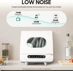 110V 800WCountertop Dishwasher, Portable Compact Dishwasher for Home with 5 Wash Modes and Detachable Dish Rack, 6 Sets Dishwashing Capacity, Mini Dishwasher for Home Apartment RV