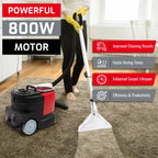 Carpet and Upholstery Extractor Cleaning Machine, Powerful 1.07 HP Motor, 3.7-gal Tank