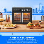 Midea Flexify French Door Air Fryer, Pizza Oven and Toaster Oven, Stainless Steel, New