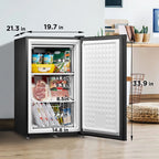 Midea 3 Cubic Ft Upright Freezer, Black, MRU03M2ABB, New