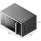 Chefman 0.9 Cu ft Countertop Microwave Oven, 900 Watts - Stainless Steel