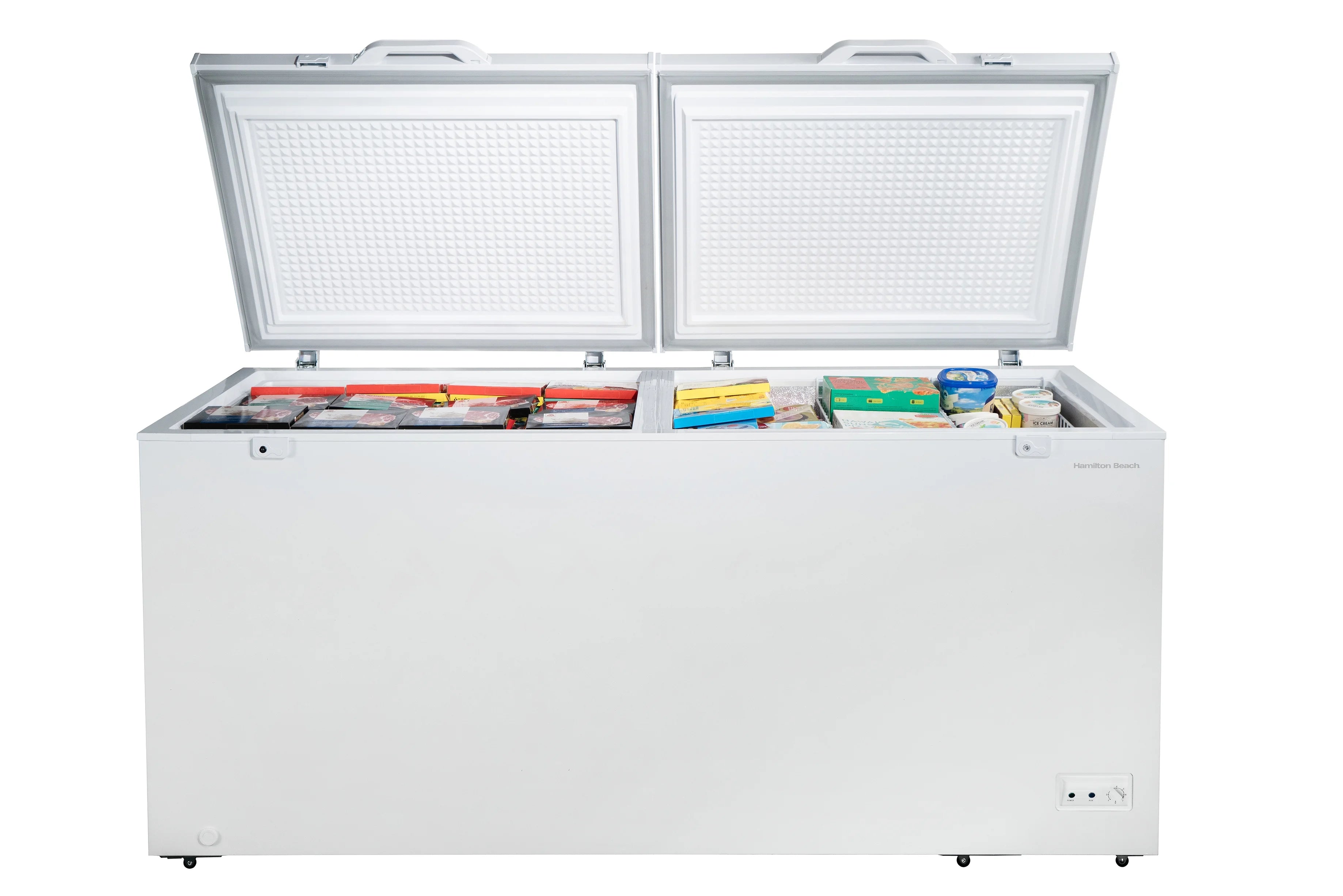 Hamilton Beach 25 Cu. Ft. Chest Freezer, 2 Doors, Garage Ready, White
