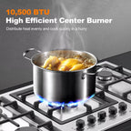 Amzgachfktch 36 Inch Gas Cooktop 5 Burner Built in Stainless with Thermocouple Protection, LPG/Natural Gas Convertible