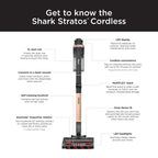 Shark Stratos Cordless Stick Vacuum Cleaner with Clean Sense IQ & DuoClean PowerFins HairPro MultiFLEX, IZ840H