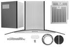 Hauslane WM-600SS-30 30 in. Convertible Stainless Steel Wall-Mounted Range Hood with Charcoal Filter