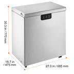 KFFKFF  3.88 Cu.ft / 110L Small Top-Open Chest Freezer with Adjustable  ?Temperature Control 2 Removable Storage Baskets, Freestanding