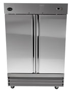 Heavy Duty Commercial 47 cu ft Solid Stainless Steel Reach-In Freezer (2 Door)
