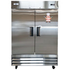 Cooler Depot 55 Inches Double Door Reach-in Commercial Stainless Steel Freezer C55F NSF ETL Certified
