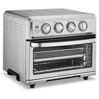 Cuisinart TOA-70 AirFryer Toaster Oven with Grill Stainless Steel Bundle with Deco Chef Pair of Red Heat Resistant Oven Mitt