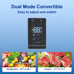 Smeta 13.8 Cuft Dual Mode Digital Control Convertible Uprigh Freezer/Refrigerator