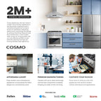 Cosmo 24 in. Vista Collection Built-in Dishwasher, Advanced Sanitize Technology in Stainless Steel