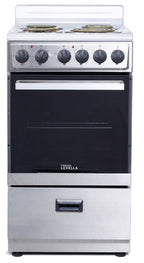 Premium Levella 20" Freestanding Electric Range with 4 Burners and 2.1 Cu. Ft. Oven Capacity