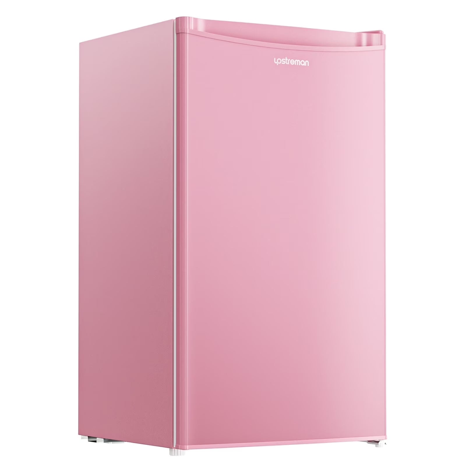 Upstreman 3.2 Cu.Ft. Mini Fridge with Freezer Single Door Small Refrigerator Adjustable Thermostat Compact Fridge with Reversible Door, Low Noise, BR321 Black