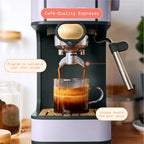 Beautiful Slim Espresso Machine with 20-Bar Pressure, Black Sesame by Drew Barrymore