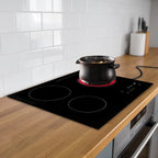 Electric Ceramic Cooktop, 24inch 3 Burners Electric Cooktop with Time Adjustable Function 9 Heating Levels Electric Stove Top