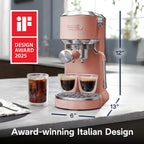 De'Longhi Dedica Duo Espresso Machine, Compact Size with Built in Frother for Latte Art, Brew Espresso, Cold Brew, Lattes & More, Stainless Steel