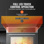KFFKFF Solo Wall Oven, 24" Electrically Integrated Wall Oven with 16 Culinary Functions, 2.68 Cu.Ft Electric Wall Ovens with Timing Device, 3150W Electric Oven inclusive of Baking Rack and Tray