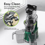 SIFENE 200W Cold Press Juicer Machine for Fruits and Vegetables, Masticating Juice Maker with 83mm Wide Chute, High Yield, Easy Clean, Gray