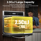 Sunmaki Single Wall Oven 24" Built-in Electric Ovens with 11 Functions 8 Automatic Recipes