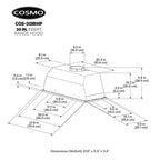 30 in. Insert Range Hood with Push Button Controls in Stainless Steel
