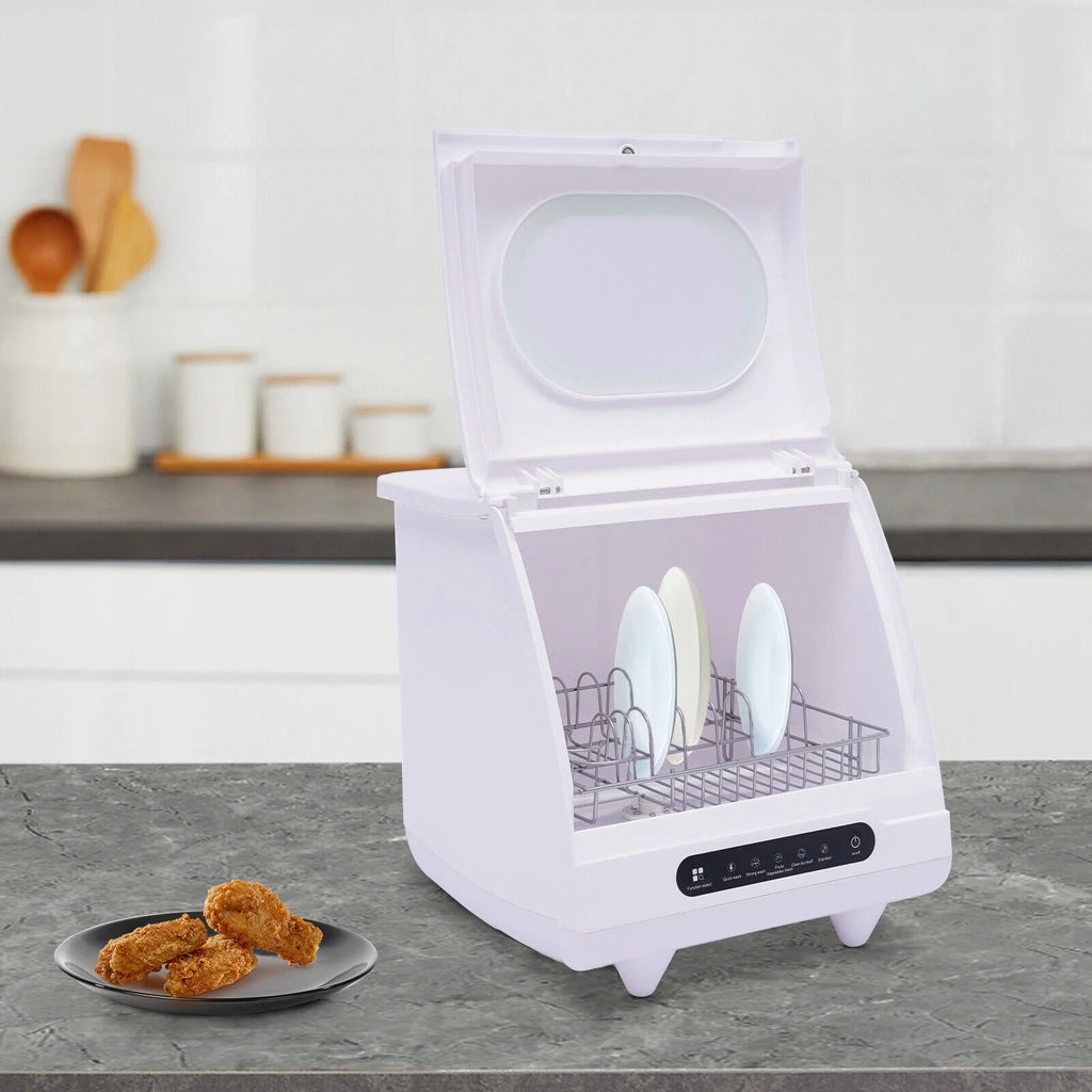FETCOI Portable Countertop Portable Countertop Dishwasher Compact Dishwasher 5 Programs