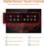 Homtone 30 Inch Electric Cooktop 4 Burners Built-in Electric Stovetop -Timer & Child Safety Lock