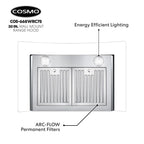 30 in. Vista Collection Ductless Wall Mount Range Hood, Button Controls, LED Lights, Stainless Steel
