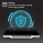 Equator 21" Portable 2-Burner Induction Cooktop LIGHT with ALUMINUM HANDLE 110V