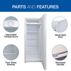 Koolatron Garage-Ready Upright Freezer 7.0 cu ft (198L) White Low Frost