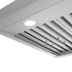 Streamline 30 in. Montecreto Ductless Undermount 406 CFM Range Hood in Brushed Stainless Steel with Baffle Filters, Touchpad Control, LED Lights