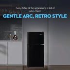 GGTB Retro Compact Two Door Refrigerator, Black, 3.0 Cu ft