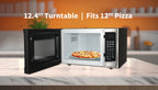 Emerson 1.2 Cu Ft, 1000W Stainless Steel Countertop Microwave Oven with Inverter Technology, Touch Control, MWI1212SS