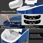 Costway Silver Portable Compact Electric Ice Maker Machine Mini Cube 26lb/Day