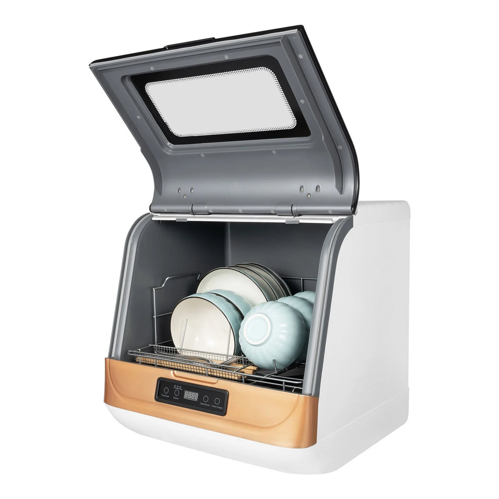 Dish washer Large Capacity Portable Washer Mini Dish Washer Compact Counter-top for clean tableware, vegetables, fruits