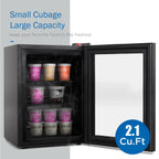 Northair 2.1 Cu Ft Countertop Display Glass Door Freezer with LED Light Perfect for  Ice Cream  at POS