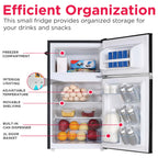 Frigidaire Retro 3.1 Cu ft Two Door Compact Refrigerator with Freezer, Red