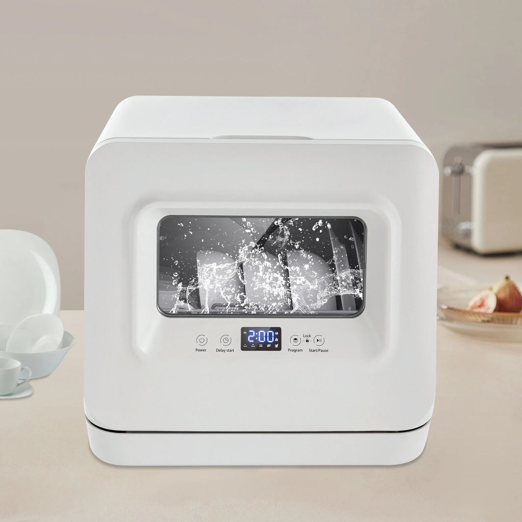785W 3-in-1 Function Portable Compact Countertop Mini Dishwasher with Water Tank Leak-Proof Air Dry for Cleaning Saucers, Cups, Serving Platters, Glasses
