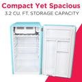 Frigidaire 3.2 Cu. ft. Single Door Retro Compact Refrigerator EFR372, Blue