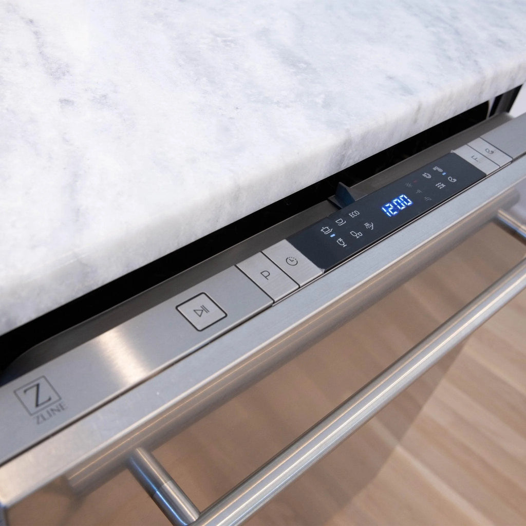 ZLINE 24 in. Top Control Dishwasher with Stainless Steel Tub and Modern Style Handle, 52dBa (DW-24)