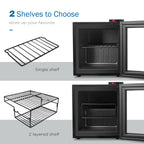 Northair 1.1 Cu Ft Countertop Mini Display Freezer with Glass Door Perfect for Liquor and Ice Cream