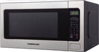 Farberware Countertop Microwave Ov 1100 Watts, 2.2 cu ft - Smart Sensor With LED Lighting and Child Lock - Perfect for Apartments and Dorms - Easy Clean Black Interior, Stainless Steel