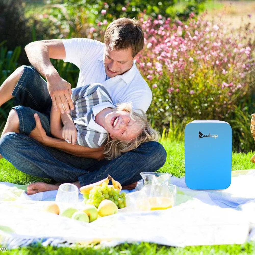 Clearance! Mini Fridge for Office, Portable Compact Personal Fridge, Cools & Heats, 6 Liter Capacity, Chills 8 12oz cans, 100% Freon-Free, Includes Plugs for Home Outlet & 12V Car Charger, S11397