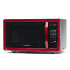 Farberware Stainless Steel Countertop Microwave Oven with Child Lock, 1.1 Cu Ft Black Stainless