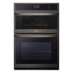 LG WCEP6423D 30 inch Black Stainless Steel Electric Wall Oven and Microwave Combination